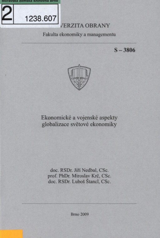 Ekonomické a vojenské aspekty globalizace světové ekonomiky