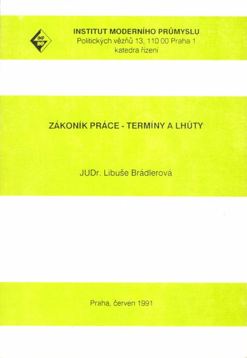 Zákoník práce - termíny a lhůty