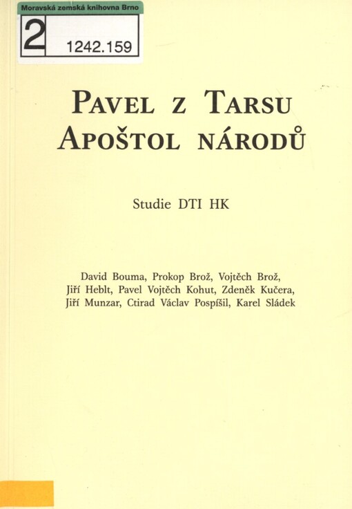 Pavel z Tarsu - apoštol národů: studie DTI HK