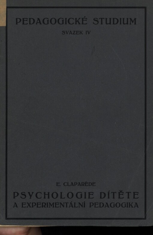 Psychologie dítěte a experimentální pedagogika