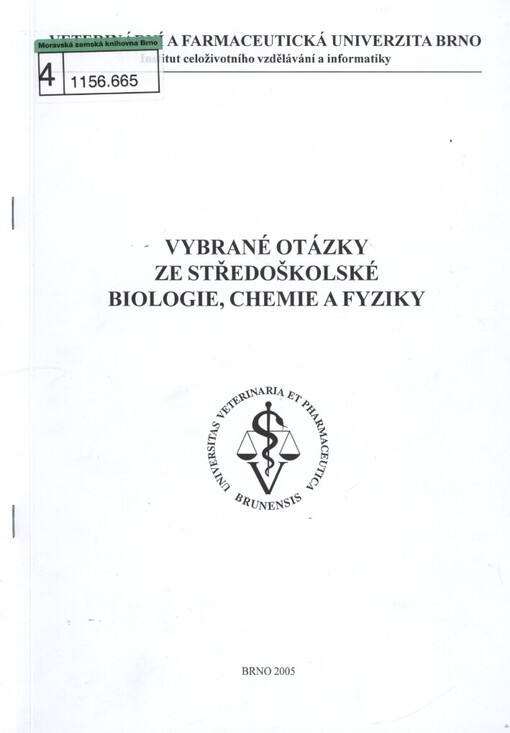 Vybrané otázky ze středoškolské biologie, chemie a fyziky