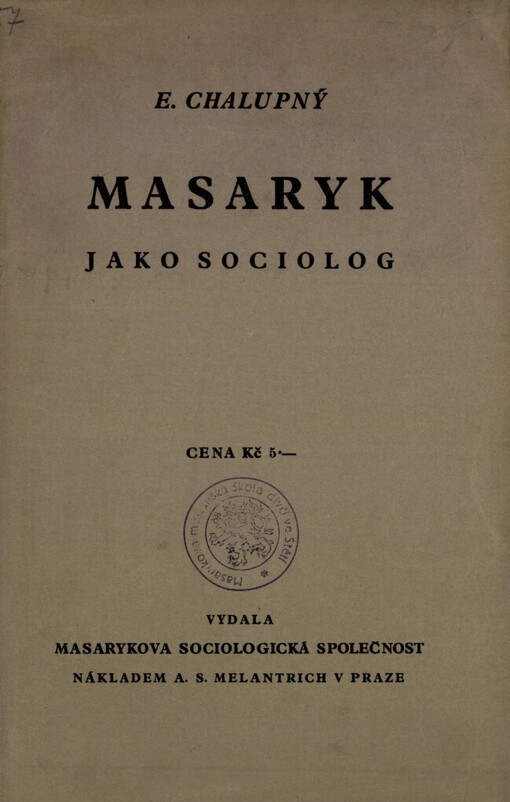 Masaryk jako sociolog