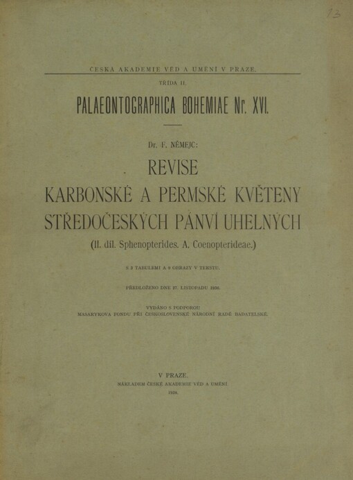 Revise karbonské a permské květeny středočeských pánví uhelných
