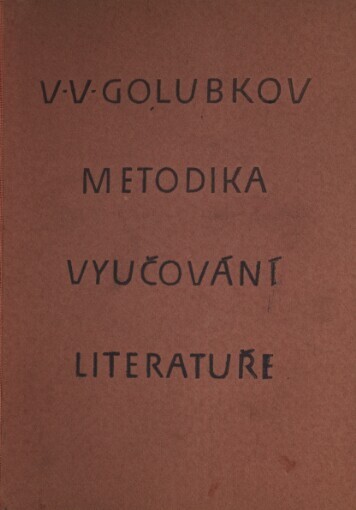 Metodika vyučování literatuře