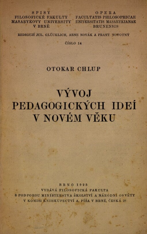 Vývoj pedagogických ideí v novém věku