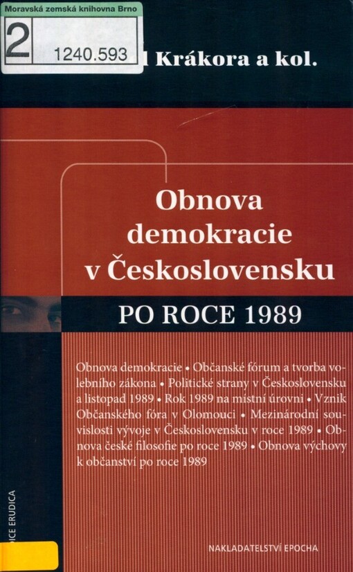 Obnova demokracie v Československu po roce 1989