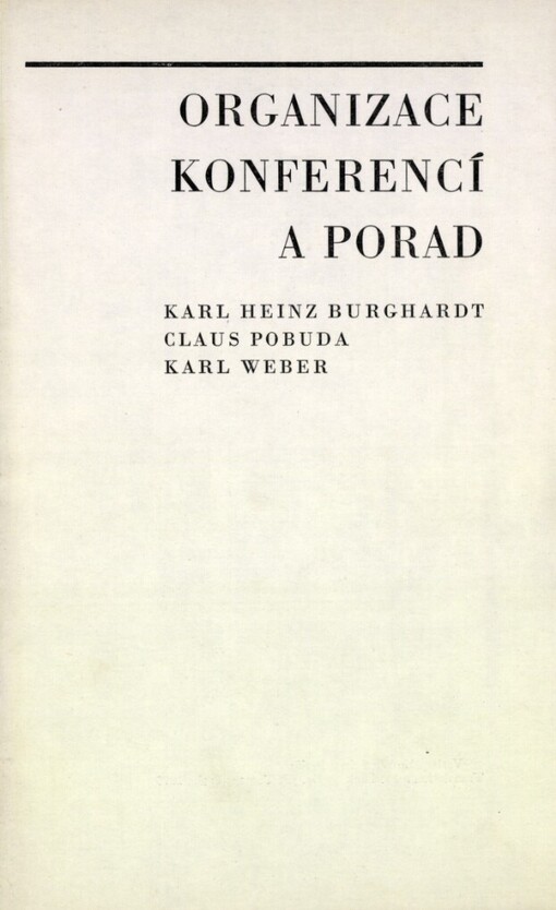 Organizace konferencí a porad