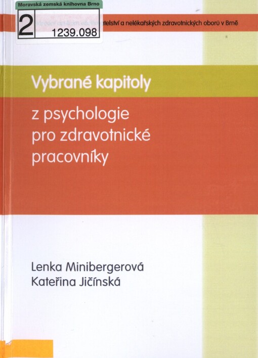 Vybrané kapitoly z psychologie pro zdravotnické pracovníky