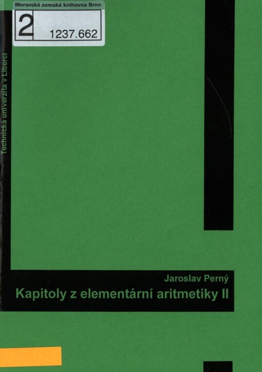 Kapitoly z elementární aritmetiky II, Vyd. 1.