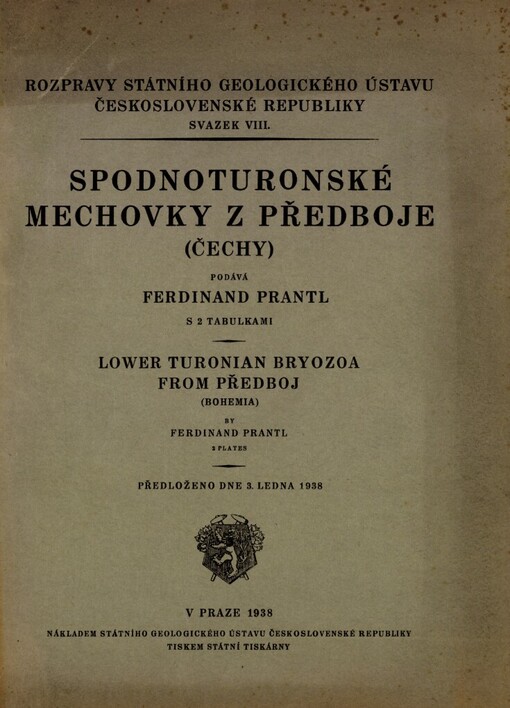 Spodnoturonské mechovky z Předboje (Čechy)