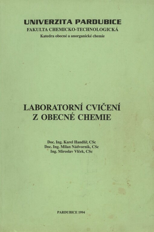 Laboratorní cvičení z obecné chemie