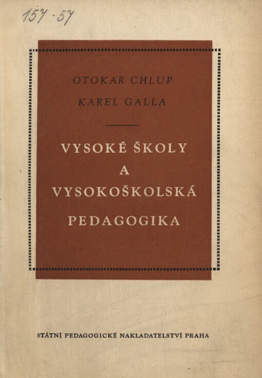 Vysoké školy a vysokoškolská pedagogika