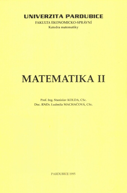 Matematika II