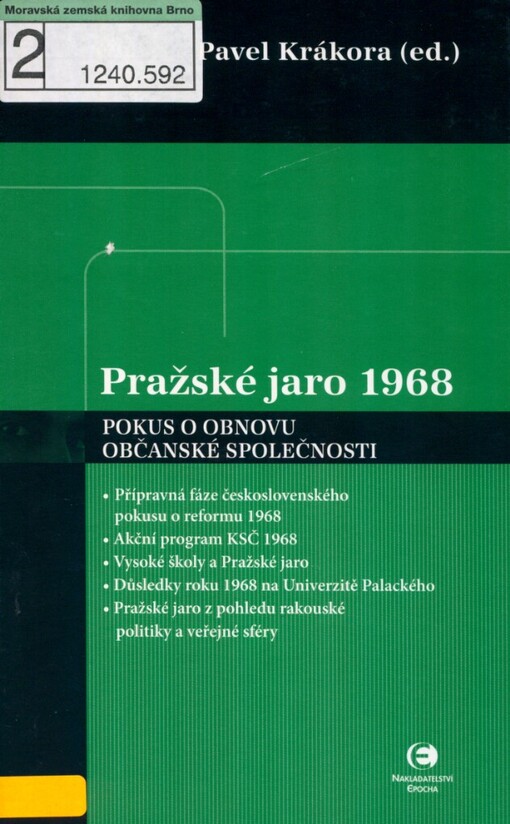 Pražské jaro 1968: pokus o obnovu občanské společnosti