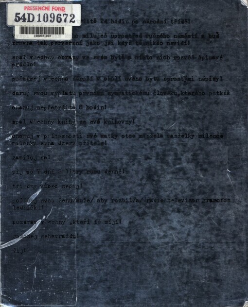 Akce slovo pohyb prostor: experimenty v umění šedesátých let : [24.11.1999-26.03.2000]