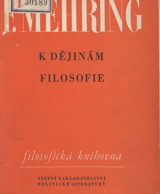 K dějinám filosofie