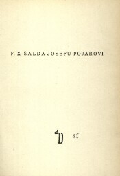 F.X. Šalda Josefu Pojarovi
