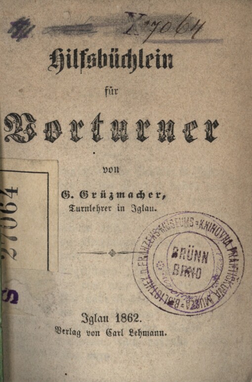 Hilfsbüchlein für Vorturner