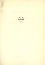 Příspěvky k dějinám materialismu