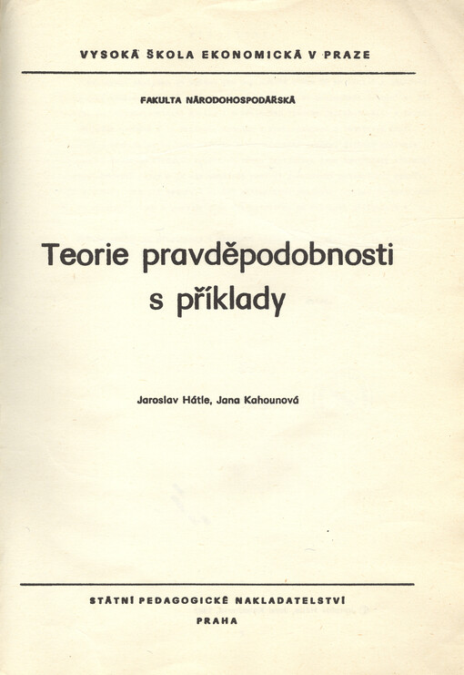 Teorie pravděpodobnosti s příklady