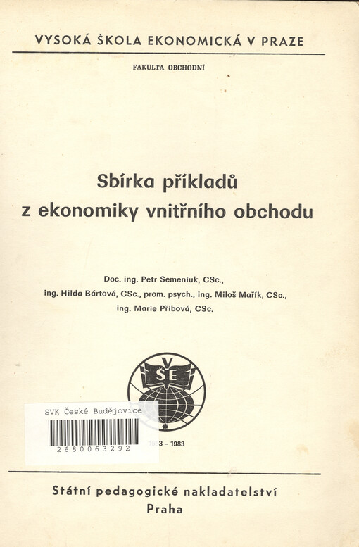 Sbírka příkladů z ekonomiky vnitřního obchodu