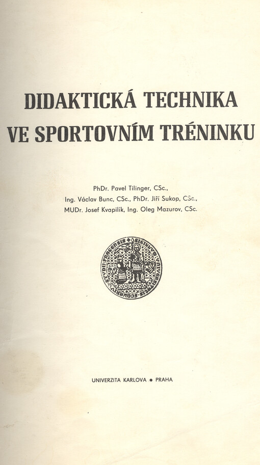 Didaktická technika ve sportovním tréninku