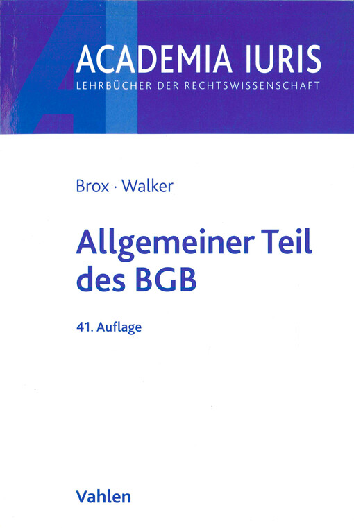 Allgemeiner Teil des BGB