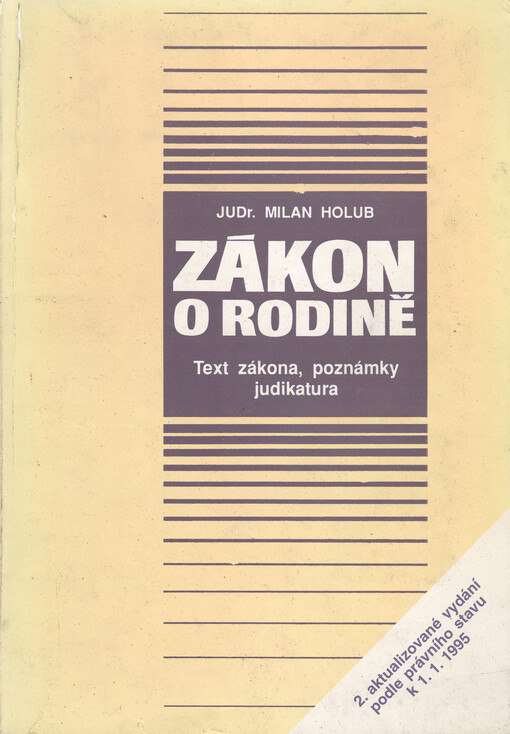 Zákon o rodině : zákon o rodině a předpisy souvisící