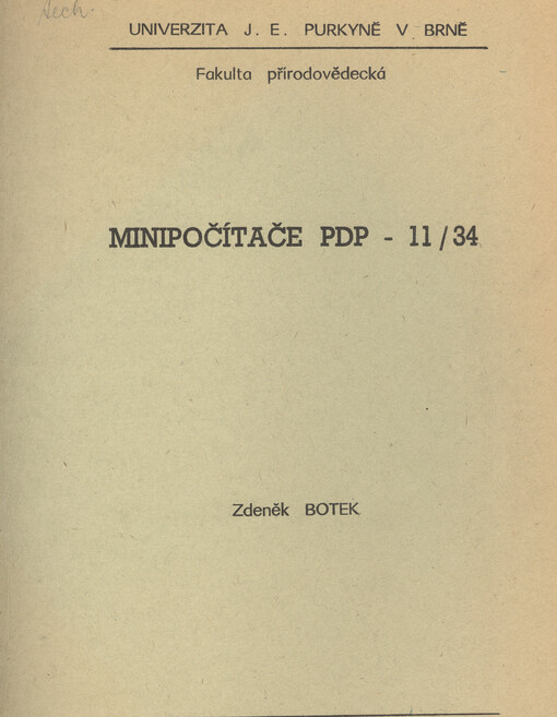 Minipočítače PDP - 11/34