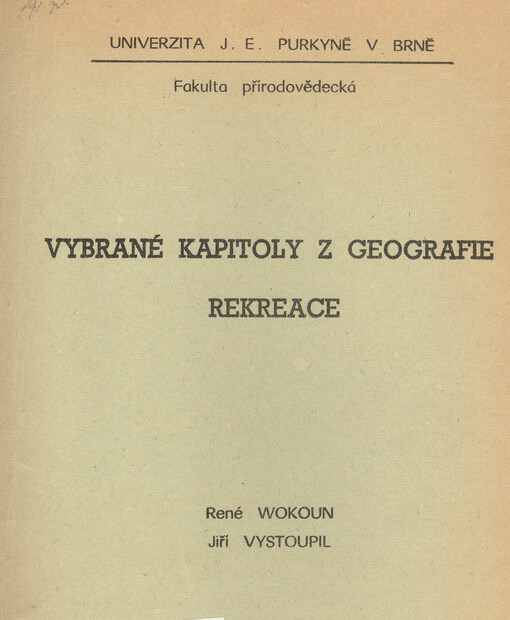 Vybrané kapitoly z geografie rekreace