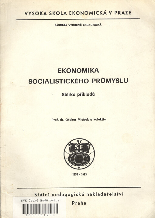 Ekonomika socialistického průmyslu :sbírka příkladů