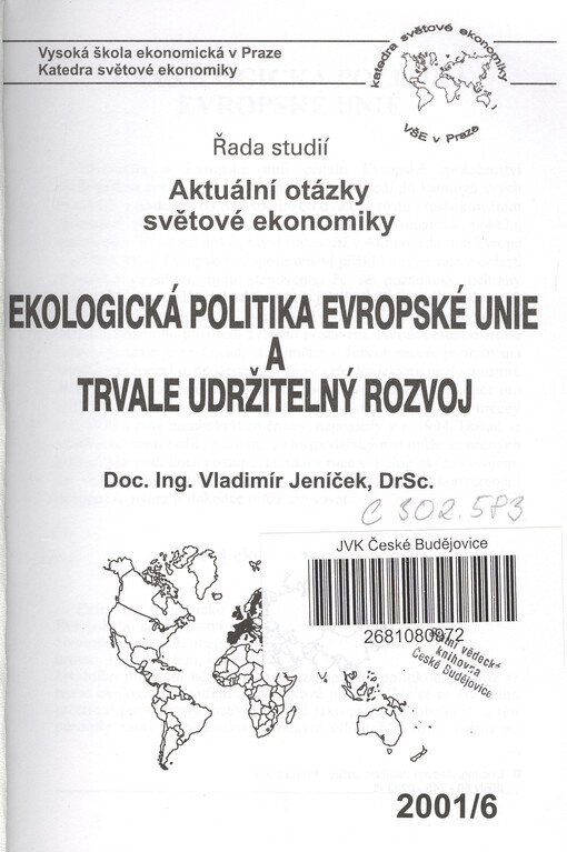 Ekologická politika Evropské unie a trvale udržitelný rozvoj