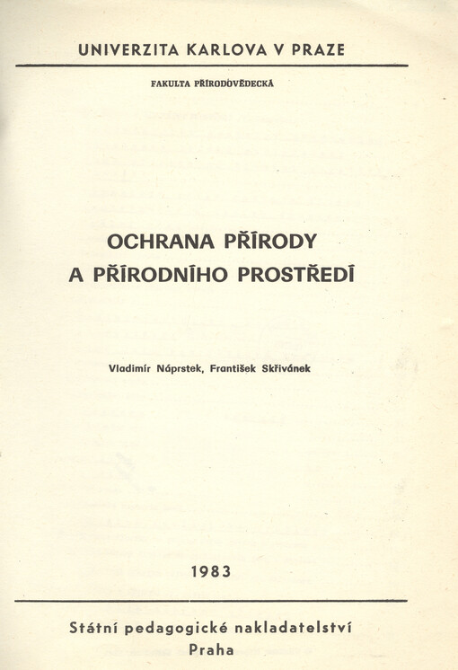 Ochrana přírody a přírodního prostředí