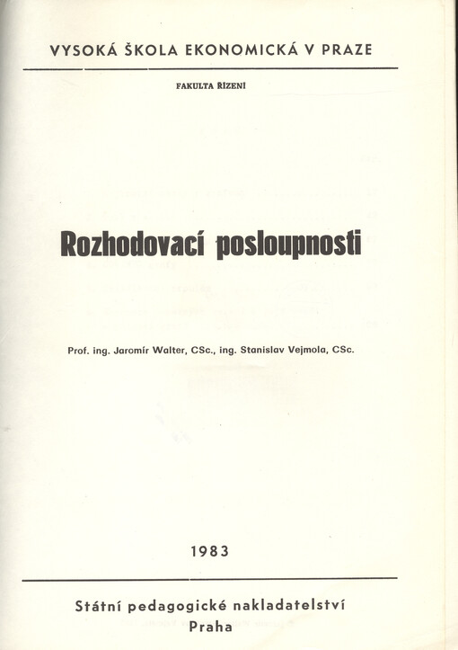 Rozhodovací posloupnosti