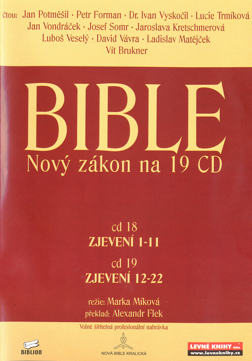 Bible : Nový zákon na 19 CD. Zjevení