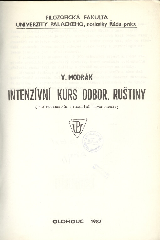 Intenzívní kurs odborné ruštiny