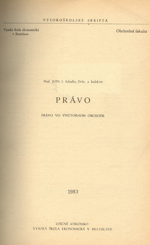 Právo : právo vo vnútornom obchode
