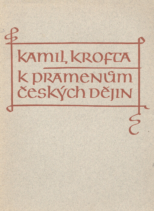 K pramenům českých dějin