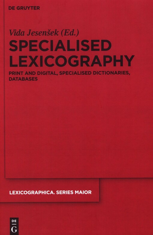 Specialised lexicography