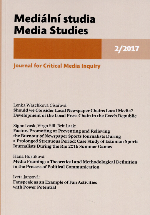 Mediální studia : český a slovenský čtvrtletník pro kritickou reflexi médií