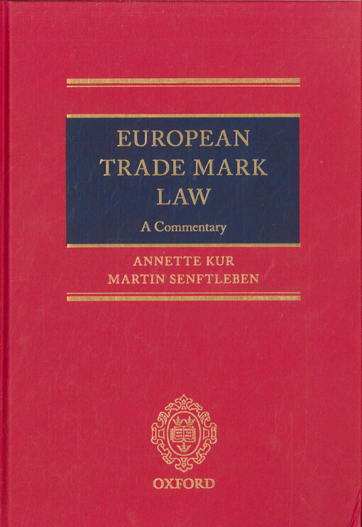 European trade mark law : a commentary
