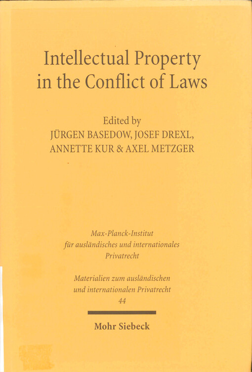 Intellectual property in the conflict of laws