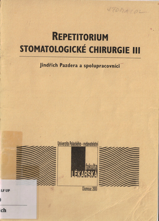 Repetitorium stomatologické chirurgie III
