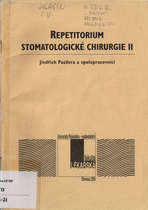 Repetitorium stomatologické chirurgie.II.