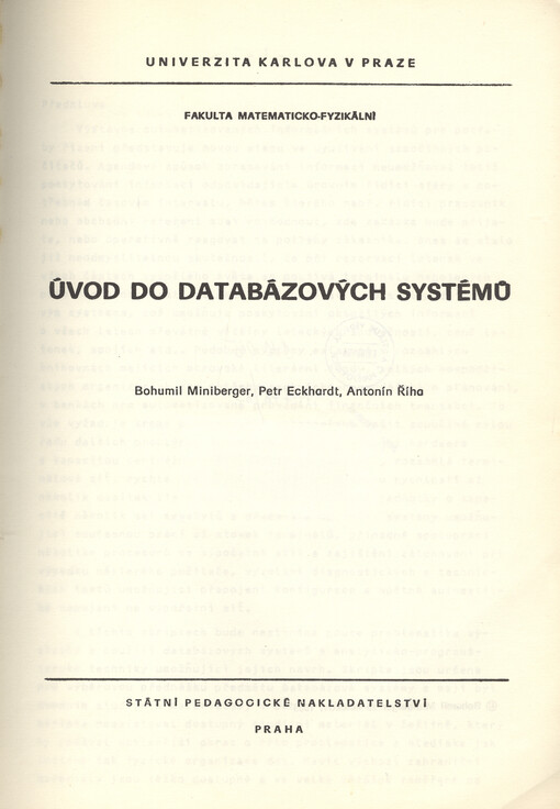 Úvod do databázových systémů
