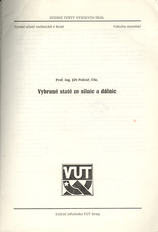 Vybrané statě ze silnic a dálnic