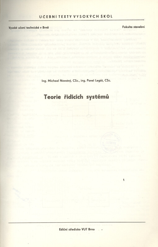 Teorie řídících systémů