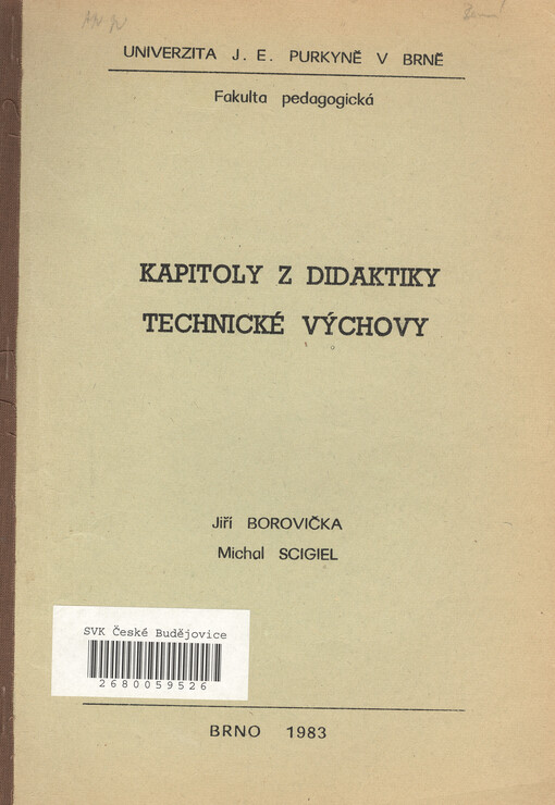 Kapitoly z didaktiky technické výchovy