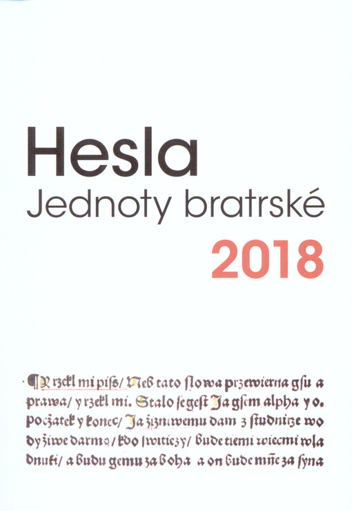 Hesla Jednoty bratrské ...
