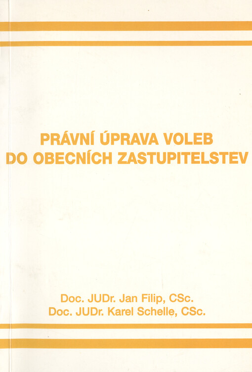 Právní úprava voleb do obecních zastupitelstev